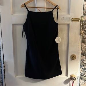 STAUD Elegant Black Spaghetti Strap Dress